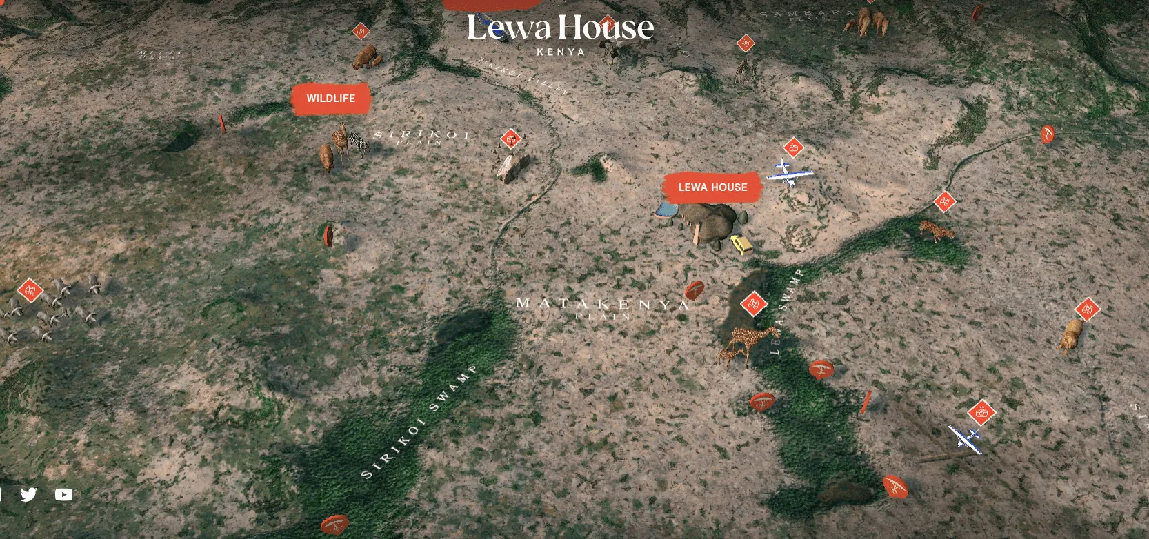  Lewa House Wildlife Map