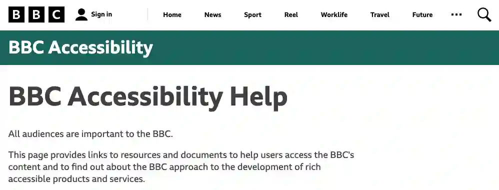  BBC accessibility