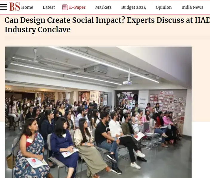 Can design create a social impact - discussion at IIAD industry conclave