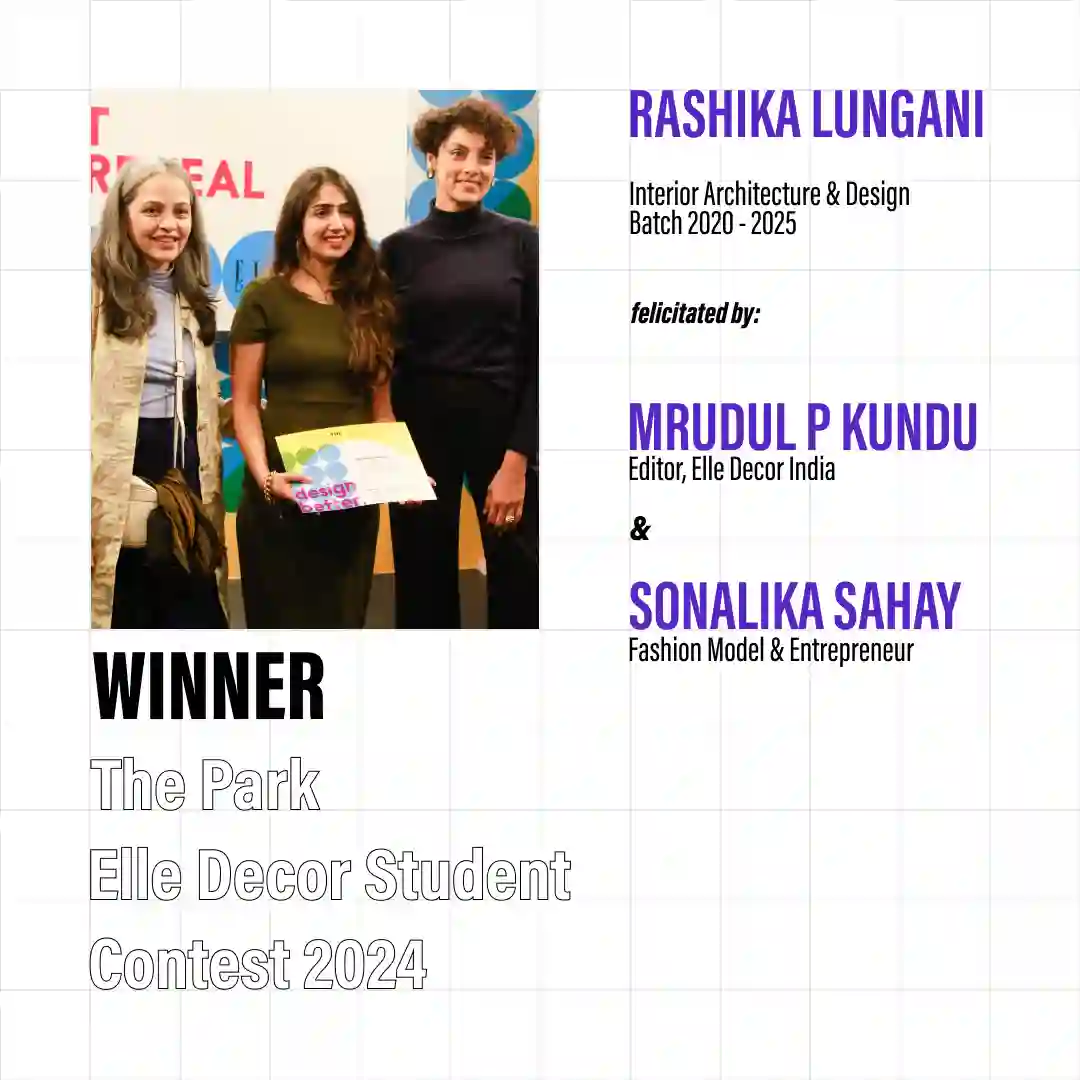 Rashika Lungani at Park Elle Decor Student Contest 2024