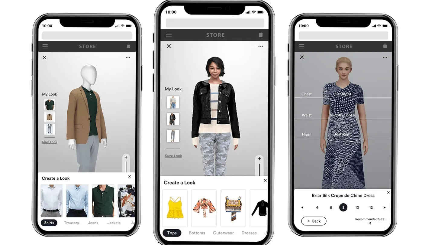 Virtual fashion design on mobile apps