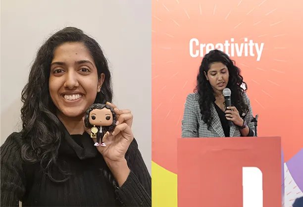 Sakshi Jain presenting at Creativity event