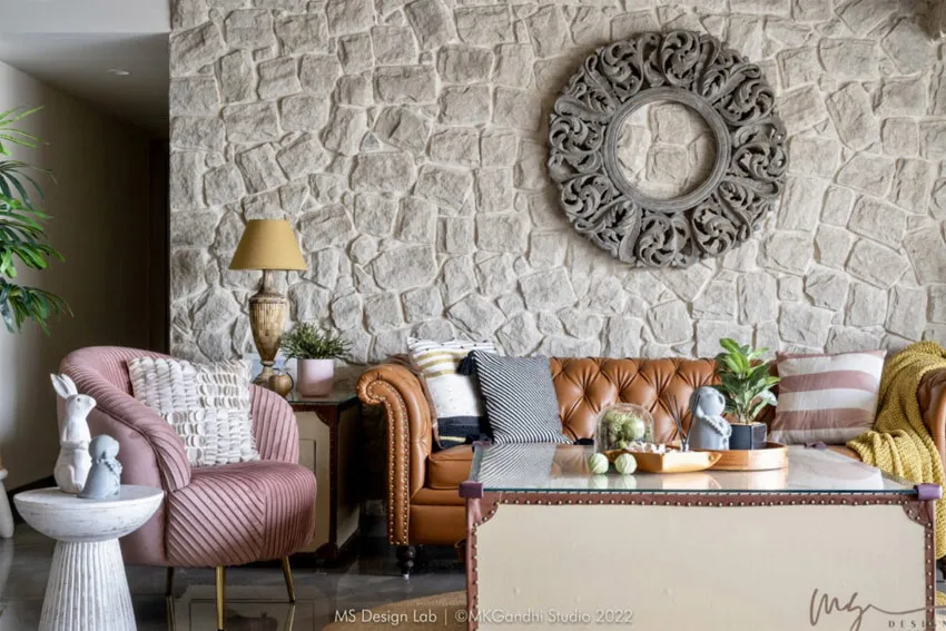 Stone texture interior design wall decor