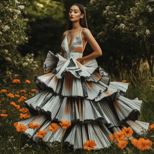 Ethereal gown inspired by nature